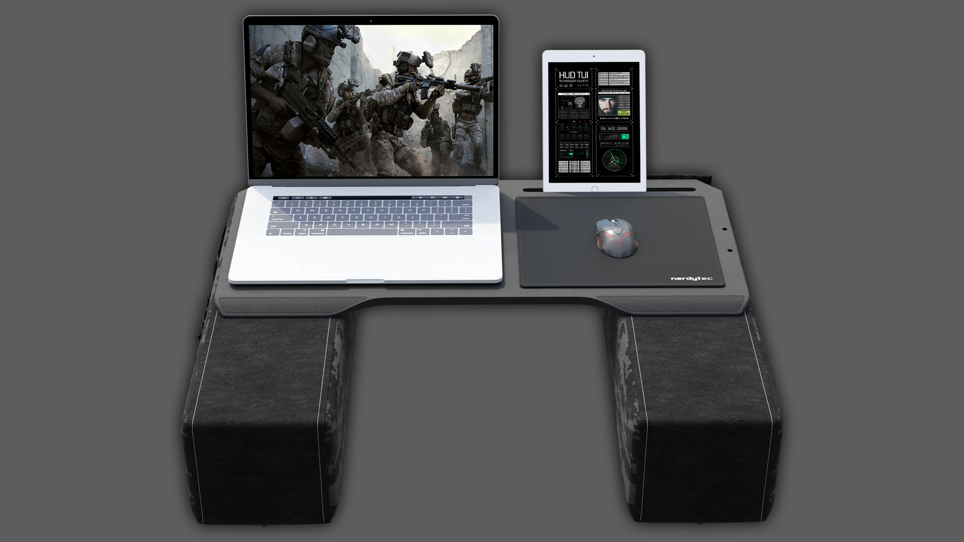 Couchmaster® CYBOT (Lapdesk Ergonomique pour Ordinateurs Portables ou  périphériques sans Fil avec Coussins, Convient pour Couch/lit) : :  Informatique