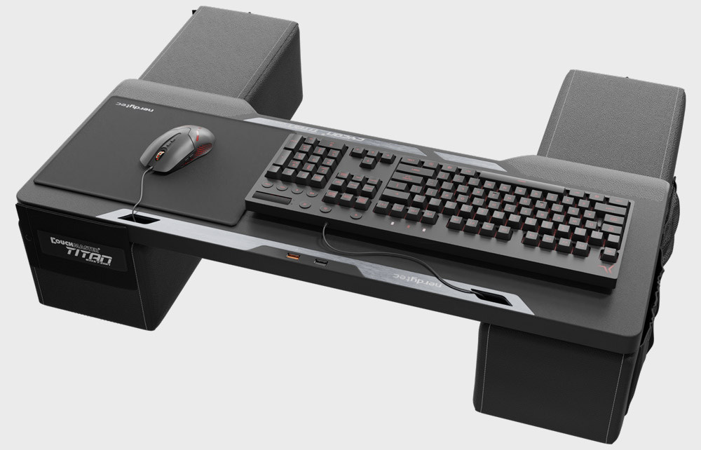 Couchmaster CYCON² Black Edition Bureau de jeu pour souris et clavier (pour  PC, PS4/5, Xbox One/Series X), ordinateur portable ergonomique pour canapé  et lit : : Électronique